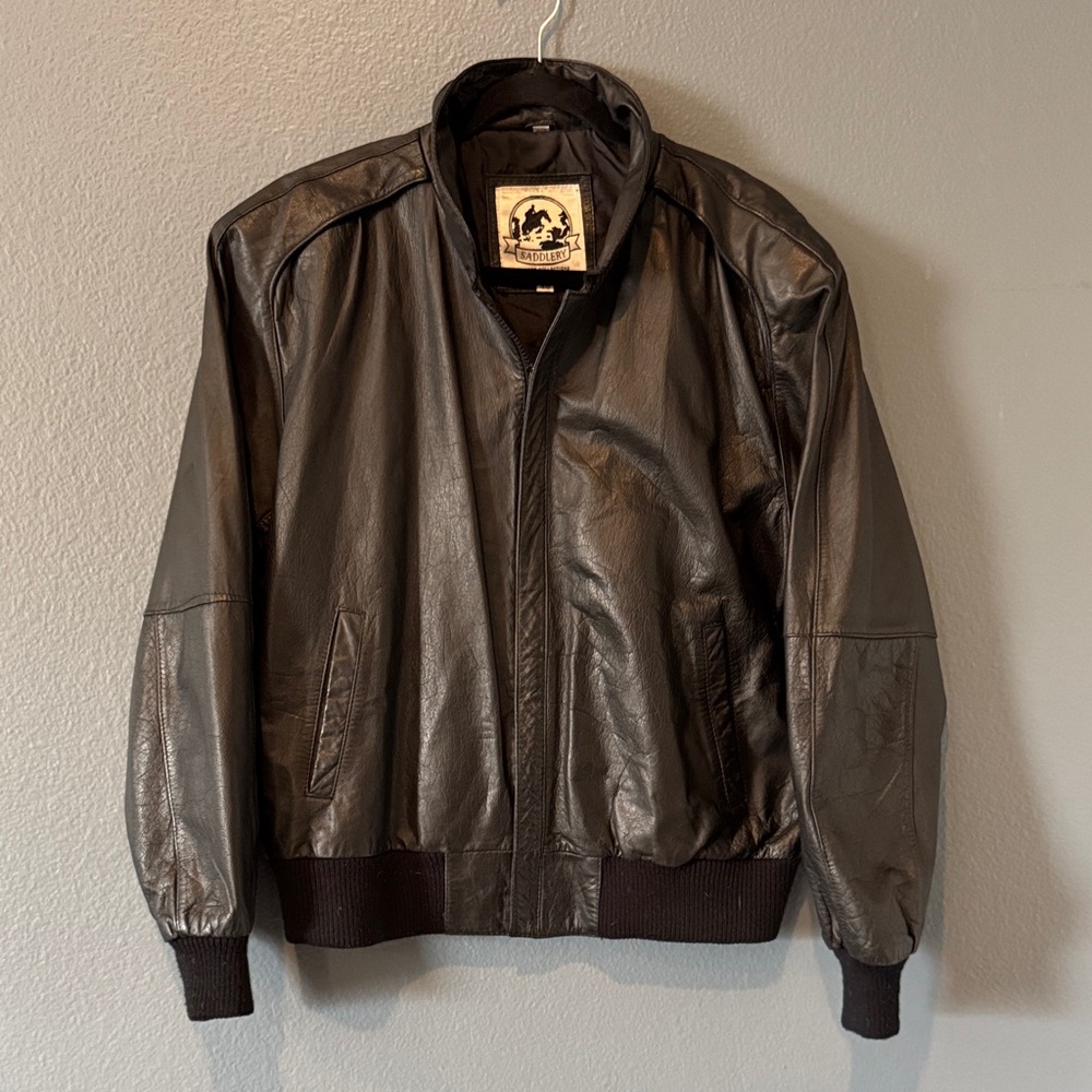 Saddlery Cooper Collection men's leather bomber jacket